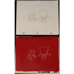 Drawing Cel Spongebob Squiggly Original Production Art