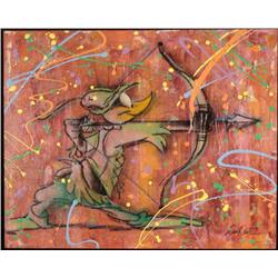 Dick Duerrstein Daffy Duck Robin Hood Original Painting