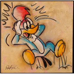 Dick Duerrstein Woody Woodpecker Orig Cartoon Painting