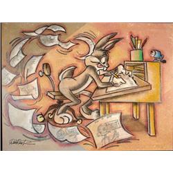 Dick Duerrstein Bugs Bunny Animation Original Painting