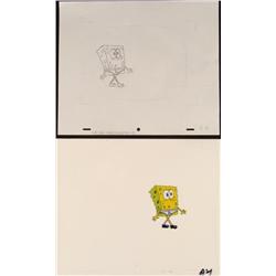 Dont Move Drawing Spongebob Production Cel Original