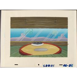 Table Original Cel Production Background SpongeBob Art