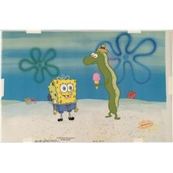 Original At Beach Animation Cel SpongeBob Background