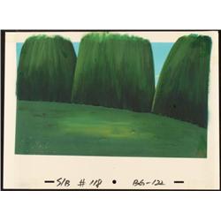 Animation SpongeBob Roof Cel Backgroud Original Art