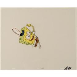 SpongeBob Red Veins Eyes Original Animation Art Cel