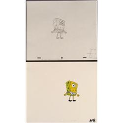 Production Drawing Original Seen a Ghost Spongebob Cel