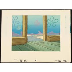 Flower Clouds SpongeBob Production Background Original