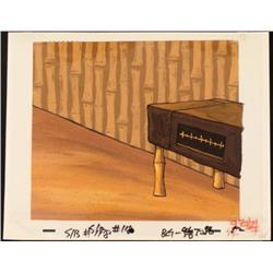 Orange Cel Animation Original Background Art SpongeBob