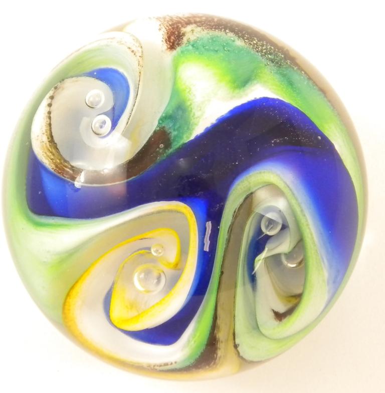 Signed Glass Paperweight