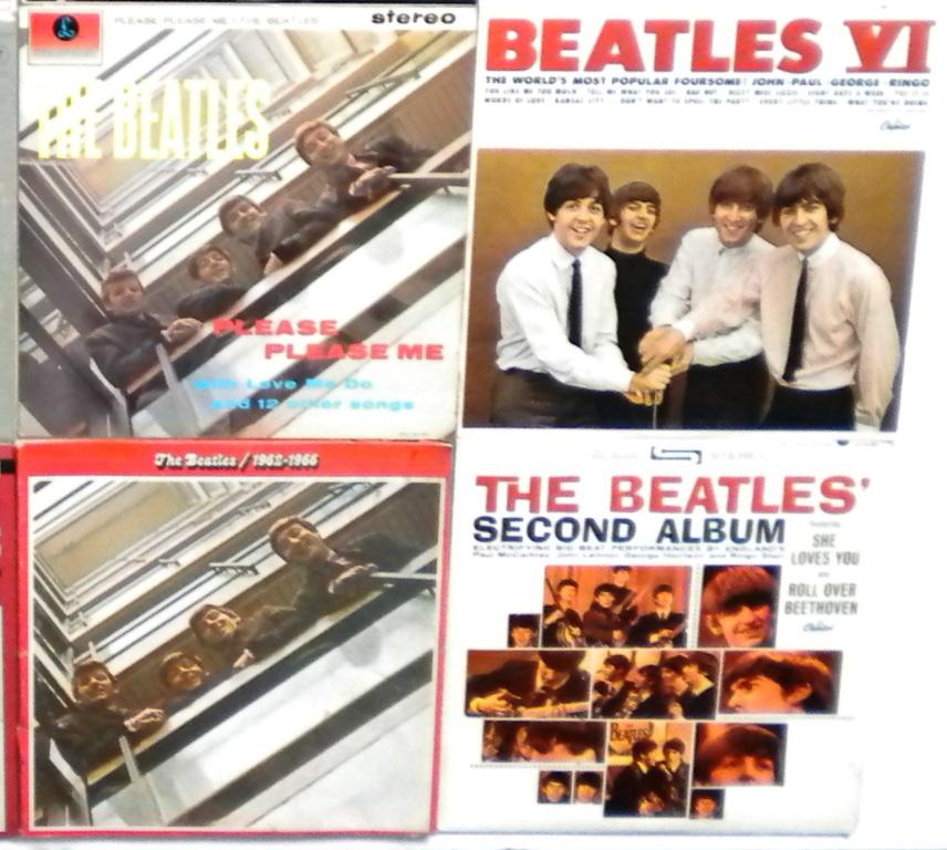 10 Assorted Vintage Beatles Albums