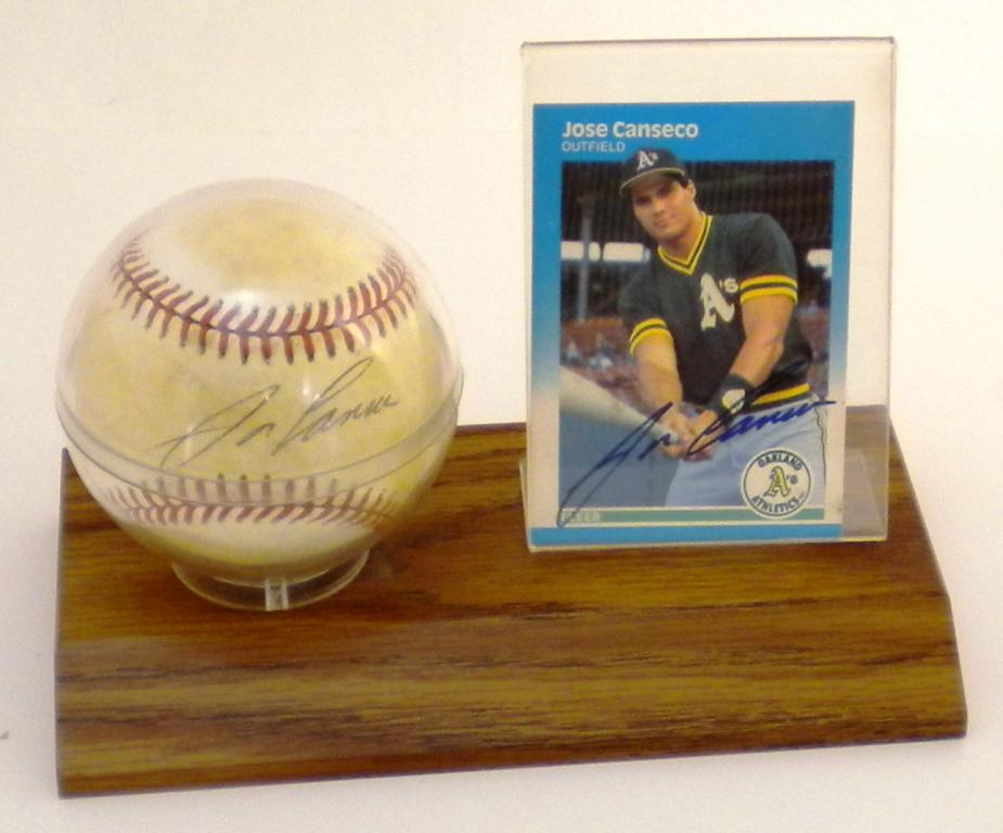 Jose Canseco Autographed Baseball & Card