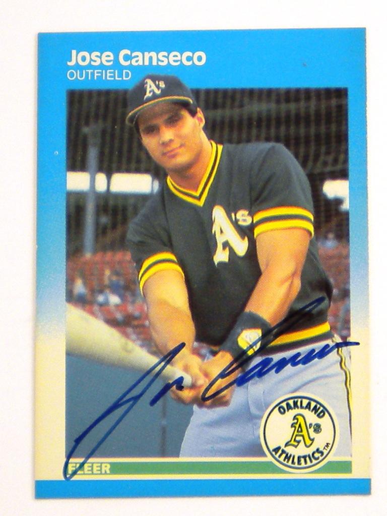 Jose Canseco Autographed Baseball & Card