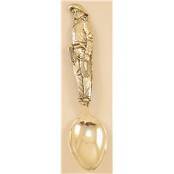 Cowgirl Sterling Silver Souvenir Spoon