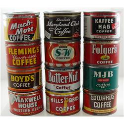 12 Key-Wind Coffee Tins