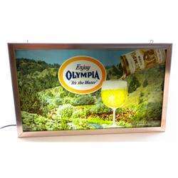'Enjoy Olympia Beer' Light-Up Motion Sign