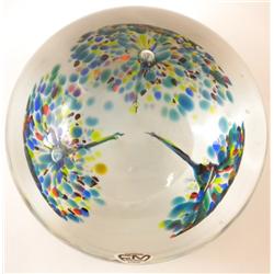 Signed Paperweight KONSTGLAS RONNEBY,  Sweden