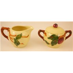 Franciscan Ware Apple Pattern Cream & Sugar Set