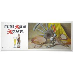 Acme Beer Sign, 1940s vintage