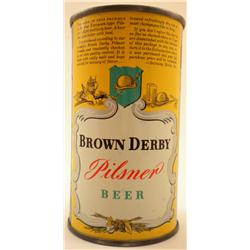 Rainier Brown Derby Opening Instruction Flat-Top Beer Can