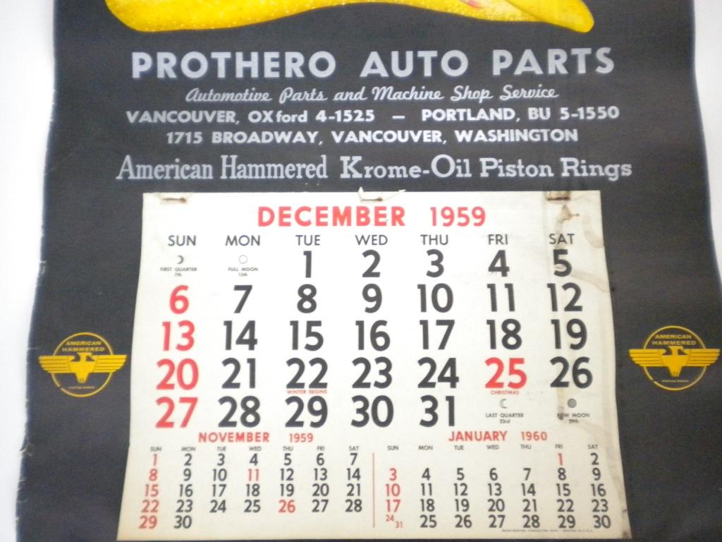 PinUp Art Calendar, 1959