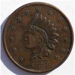 1863 Civil War Era Token,  L. Roloff