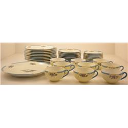 1919 China Luncheon Set, Hand Painted by Helen Beecroft