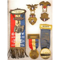 Five Different Fraternal Order of Eagles Items