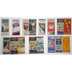 16 Assorted Road Maps, 1930s to 1960s
