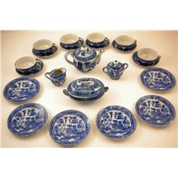 25-Piece Child's Flow Blue Tea Set