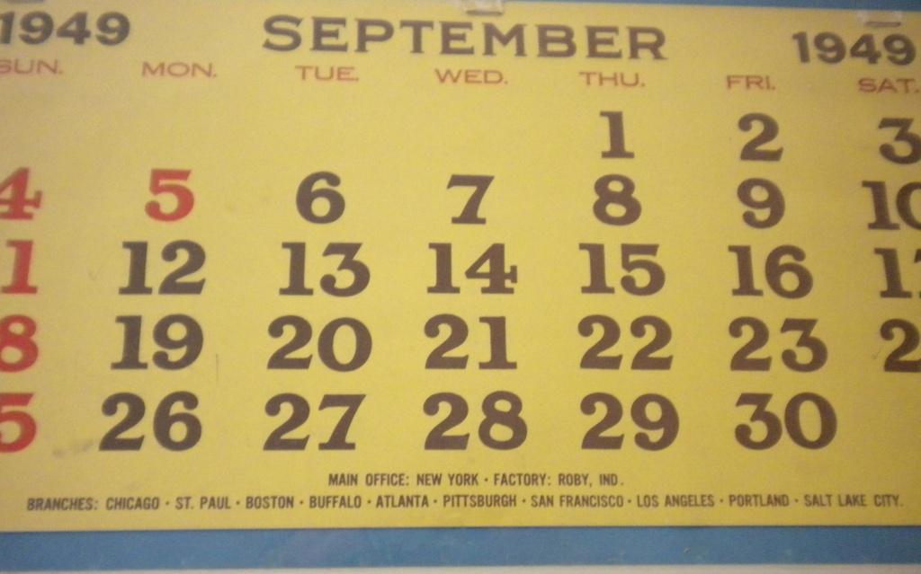 American Maize Products 1949 Calendar