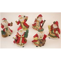 Six Different Midwest of Cannon Falls Santa Figurines