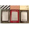 Image 2 : 3 Vintage Zippo Lighters MIB 1 ITW Illinois Tool Works