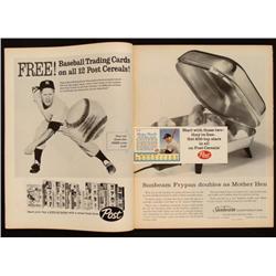LIFE Magazine 1962 w/Post Baseball Cards Mantle, Maris