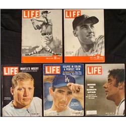 5 LIFE Magazines Sports Issues Baseball, Football