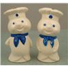 Image 1 : 2 Pillsbury Doughboy Vintage Ceramic Salt Pepper Shaker