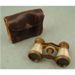 Iris Antique Pair MOP Opera Glasses in Orig Case -Paris