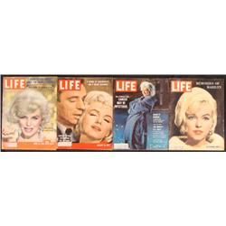 4 LIFE Magazines w/ Marilyn Monroe 1959, 1960, 1962