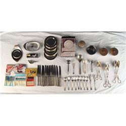 Vintage 50 pcs Stainless Serving Set, Flatware, Dishes,