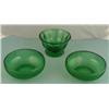 Image 1 : 3 Vintage Green Glass Bowls E.O. Brody, Other Dish