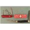 Image 1 : 2 Vintage Folding Knives Swiss Army in Box, Camillus