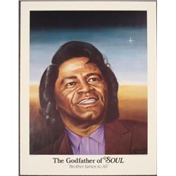 James Brown Original Art Poster Muhammad Ali 1991