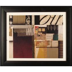 Foreign Travel Souvenir Collage Art Print Framed