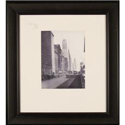 1920s Chicago Michigan Ave B & W Photograph Framed