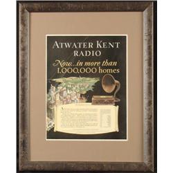 Atwater Kent Radio Vintage Advertisement Ad Framed
