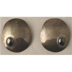 Vintage Sterling Silver & Hematite Earrings