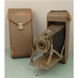 Kodak 1A 1910s WWI Olive Green Med Format Pocket Camera