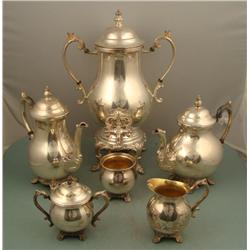 Rogers Silver Plate 1883 Coffee Tea Service w/ Samovar