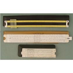 3 Vintage Slide Rules Acu-Math, Castell Mikron