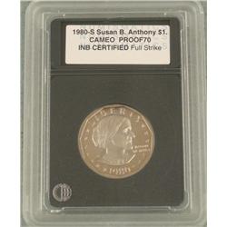 1980S Cameo Proof 70 Susan B Anthony Dollar Slabbed