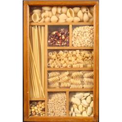 Curio Cabinet Sealed Shadow Box Display w/ Grains, Past